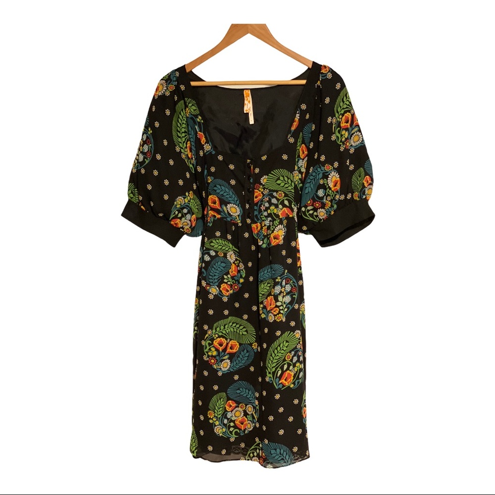 Anthropologie Maeve 100% silk floral dress